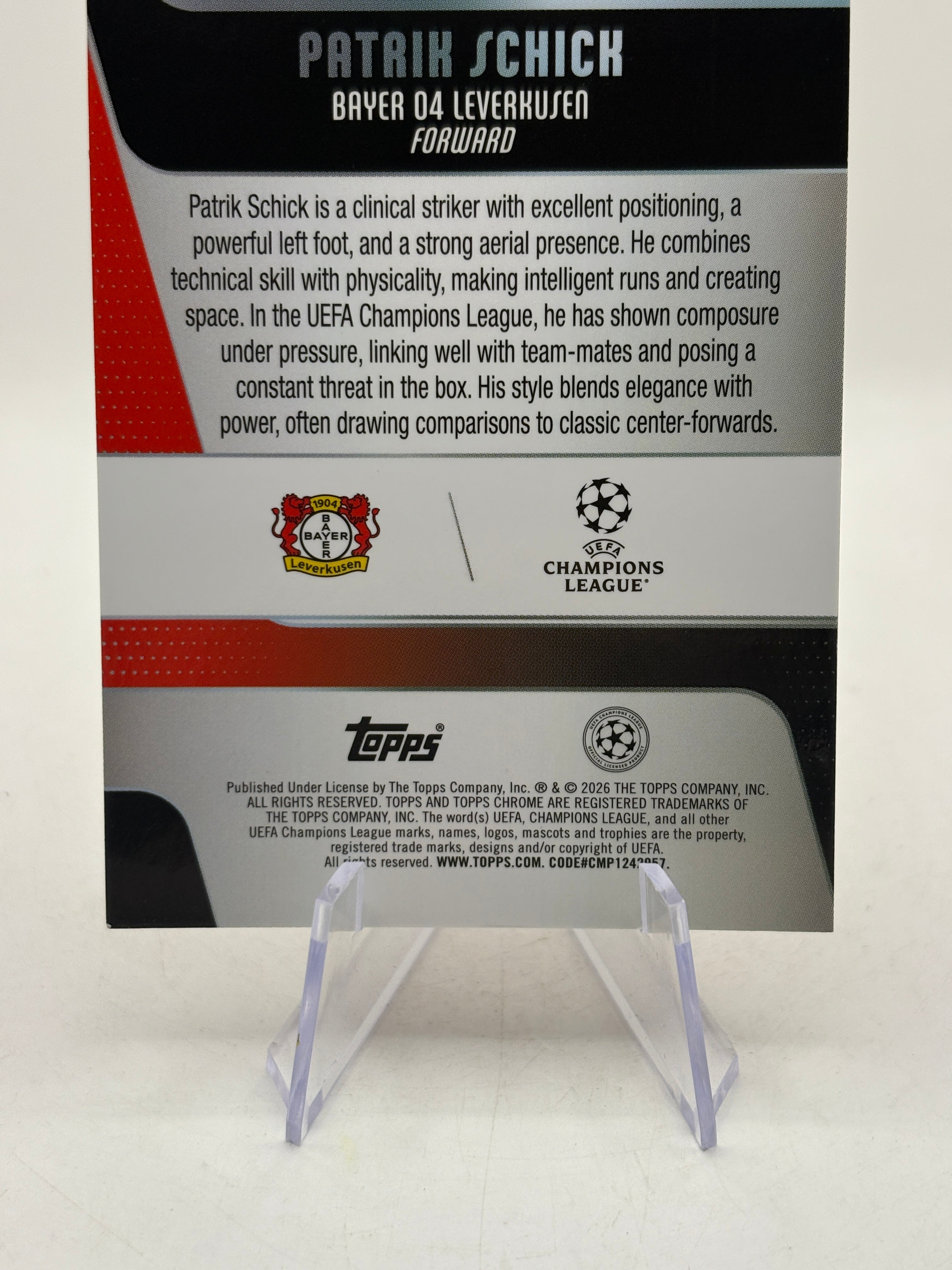 Patrik Schick /25 TOPPS CHROME UEFA CLUB COMPETITION 25-26 Leverkusen, photo 8